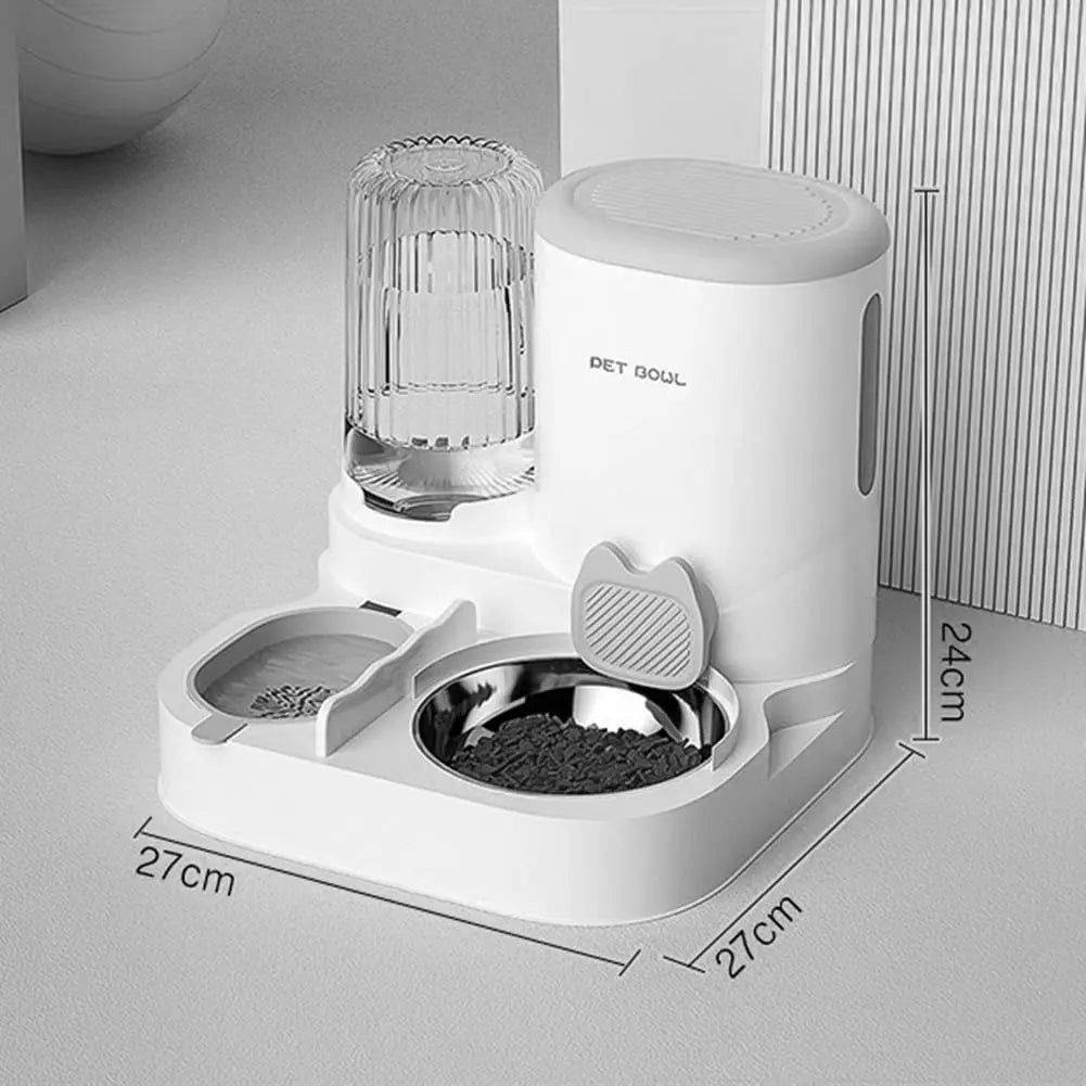 2-In-1 Automatic Pet Food & Water Dispenser - Large Capacity Auto Feed Food Feeder for Dogs & Cats, Christmas Pet Gift, Food Feeders