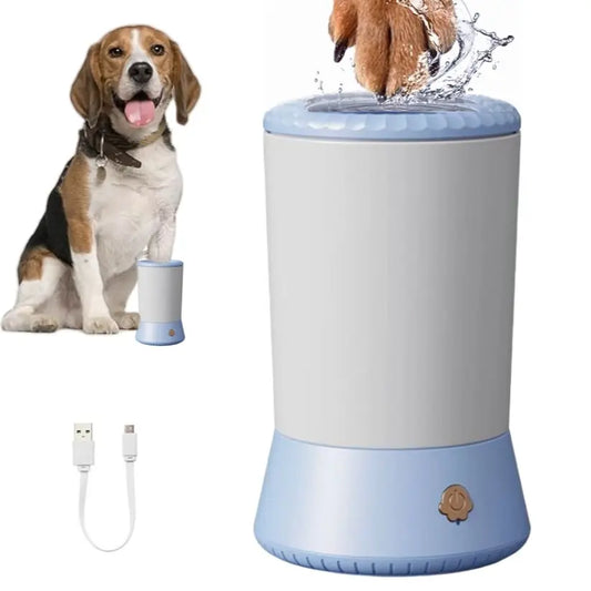 2025 All for Paws Automatic Dog Paw Cleaner with Complimentary Towels - Portable USB Rechargeable Device for Cleaning Muddy Paws, Safe for Dogs