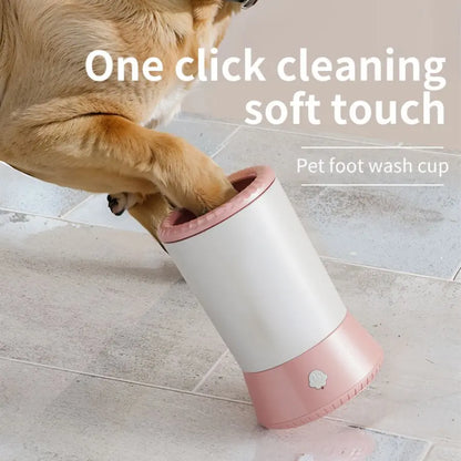 2025 All for Paws Automatic Dog Paw Cleaner with Complimentary Towels - Portable USB Rechargeable Device for Cleaning Muddy Paws, Safe for Dogs