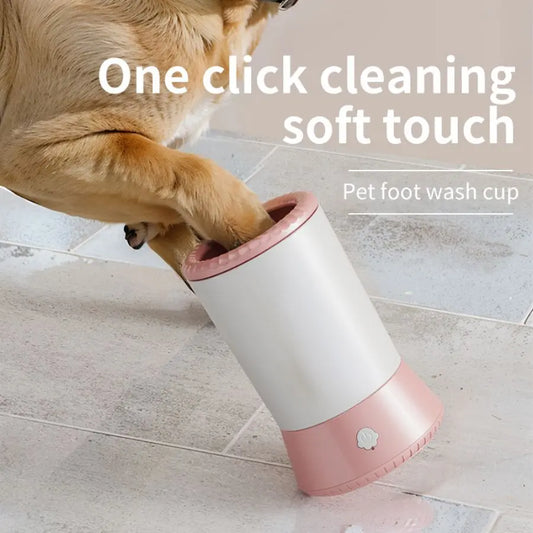 2025 All for Paws Automatic Dog Paw Cleaner with Complimentary Towels - Portable USB Rechargeable Device for Cleaning Muddy Paws, Safe for Dogs