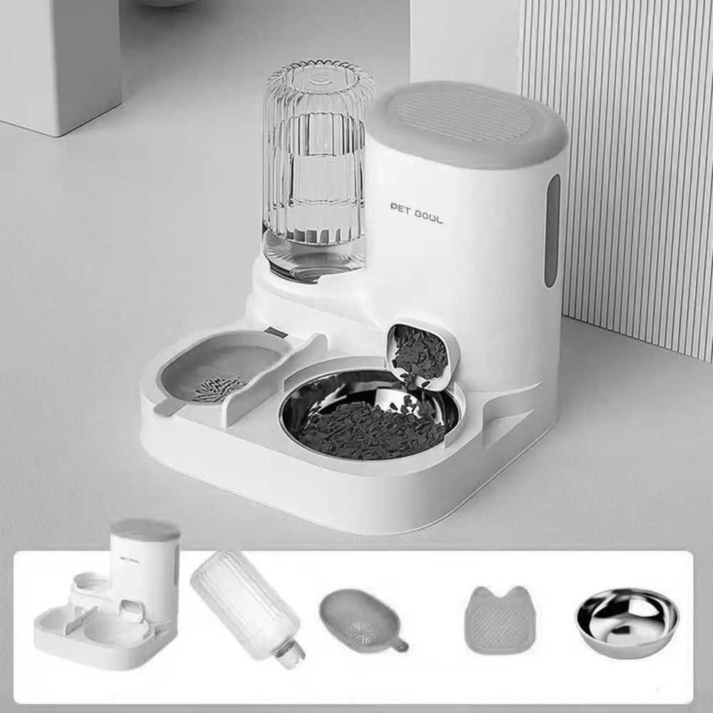 2-In-1 Automatic Pet Food & Water Dispenser - Large Capacity Auto Feed Food Feeder for Dogs & Cats, Christmas Pet Gift, Food Feeders