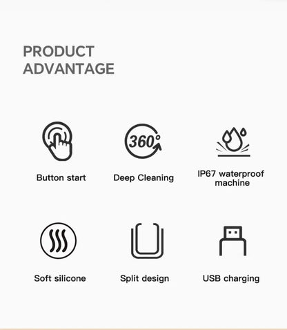 2025 All for Paws Automatic Dog Paw Cleaner with Complimentary Towels - Portable USB Rechargeable Device for Cleaning Muddy Paws, Safe for Dogs