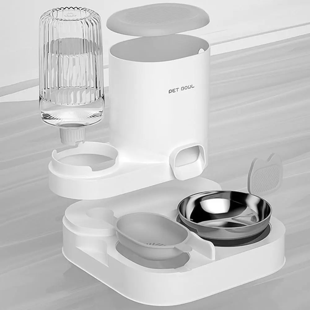 2-In-1 Automatic Pet Food & Water Dispenser - Large Capacity Auto Feed Food Feeder for Dogs & Cats, Christmas Pet Gift, Food Feeders